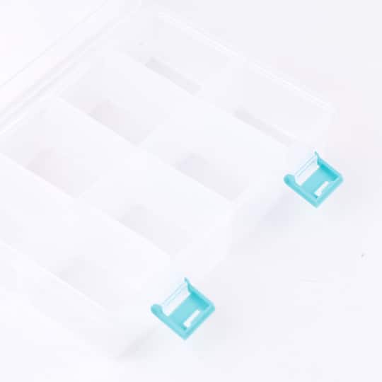 Clear & Turquoise Storage Box by Simply Tidy™